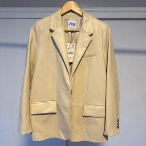 Zara Beige Women's Suit Jacket